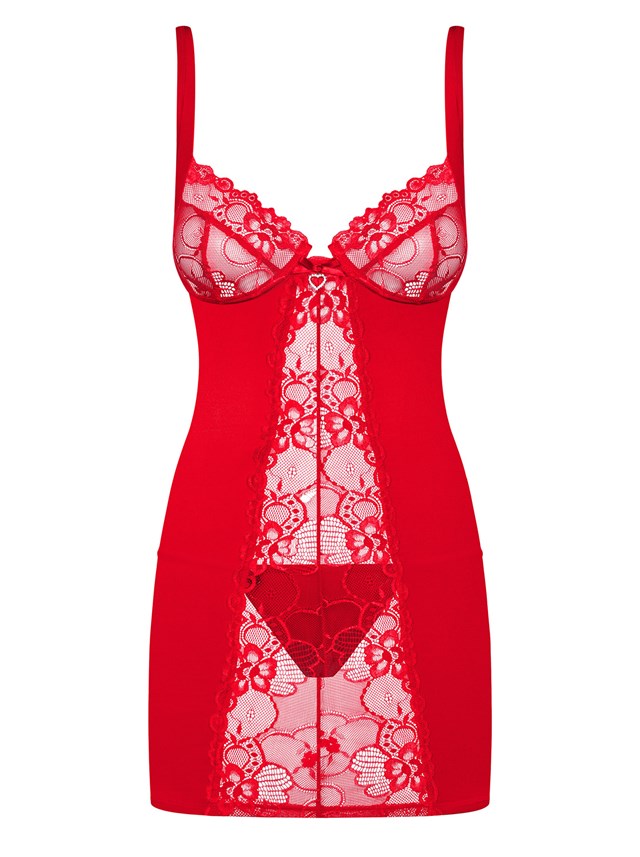 Heartina Red - Chemise Och Trosa